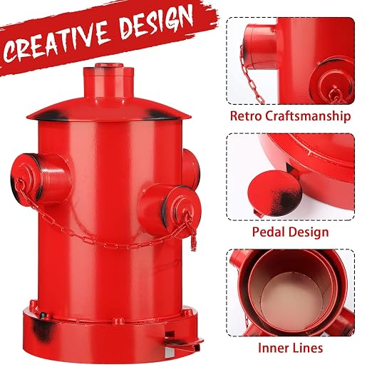 Hoolerry Fire Hydrant Trash Can Retro Creative Garbage Can - Image 3