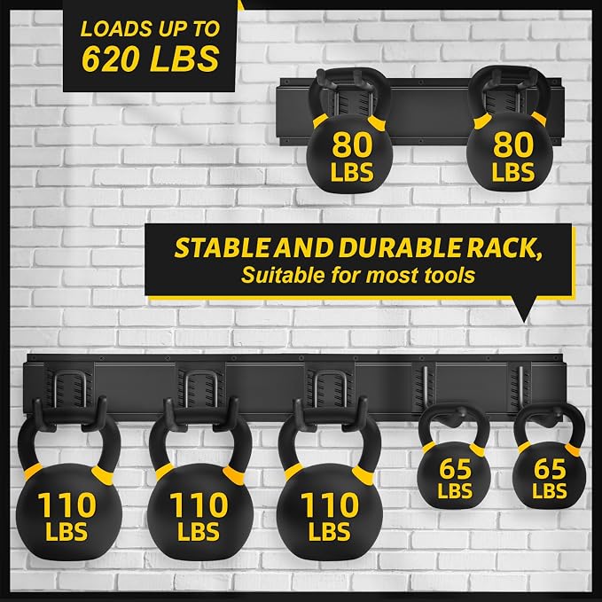 Garage Tool Organizer Wall Mount, 64 Inches Garden Tool Organizer - Image 2