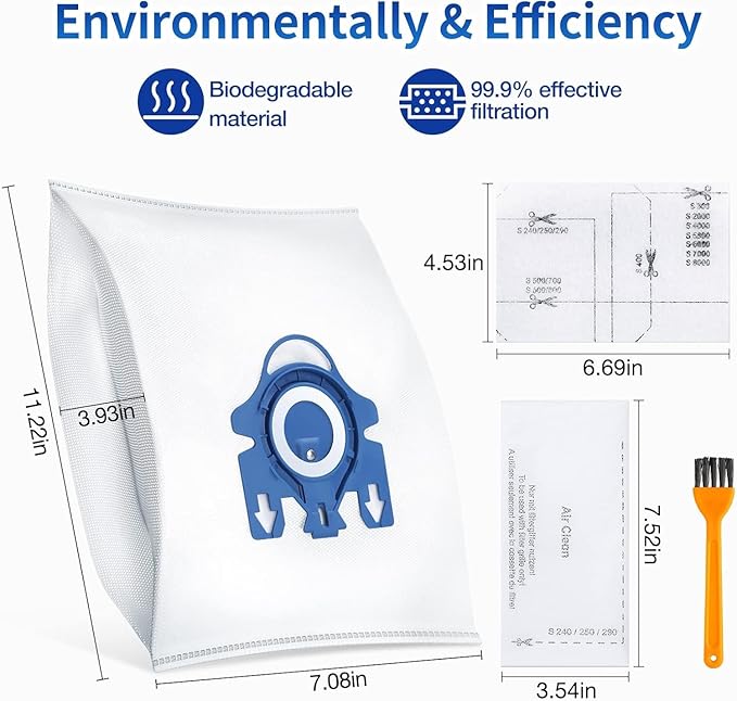 12 Pack 3D Dust Bags, Compatible - Image 2