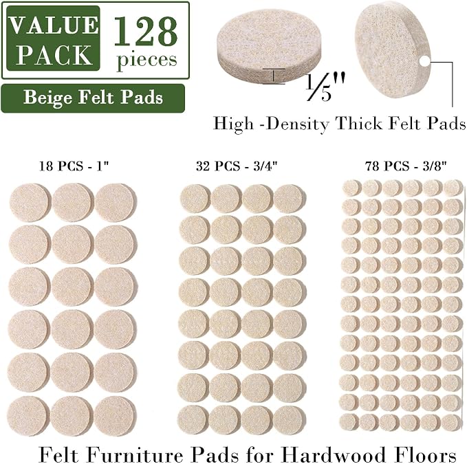 Fursafe&Q Felt Furniture Pads for Hardwood Floors - Image 5