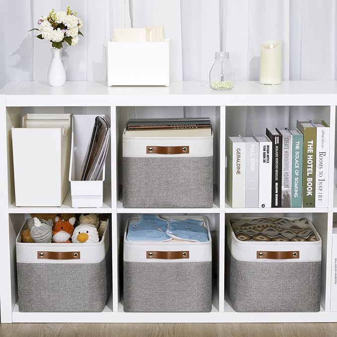 DULLEMELO Fabric Baskets for Storage, Organizing Baskets for Shelves, Fabric - Image 6