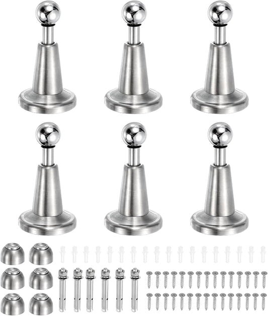 uxcell 6Pcs Magnetic Door Stopper, 304 Stainless Steel Magnetic Door Stop Catch by uxcell