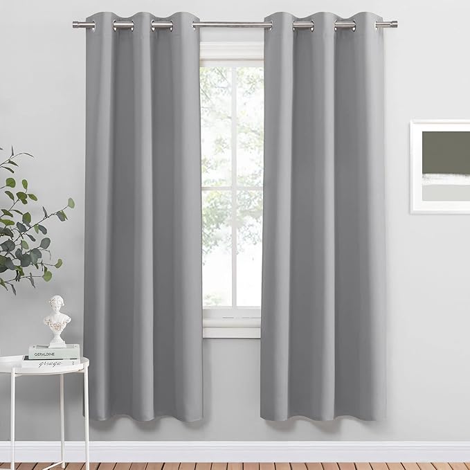 PONY DANCE Blackout Curtains for Bedroom 72 Inch Length 2 Panels Set, Privacy by PONYDANCE
