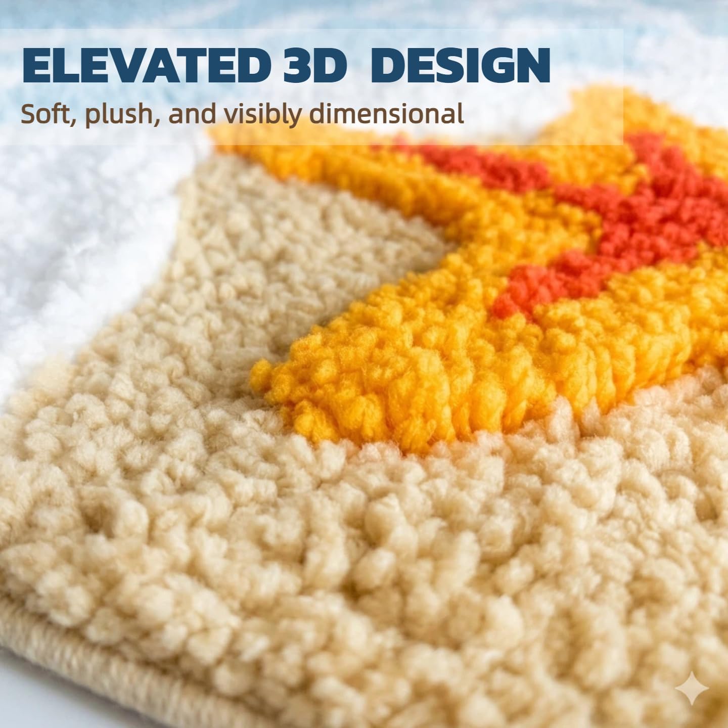 U-Shaped Beach Bathroom Rugs, Soft Plush Toilet Rugs Washable with Non Slip TPR Backing, Coastal Ocean Starfish Design, Blue, 24"x20"