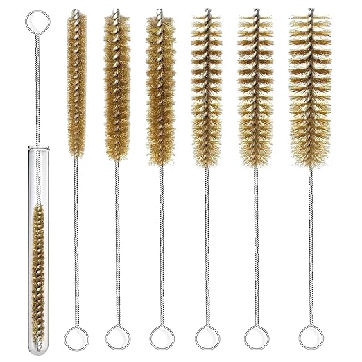 7pcs Brass Tube Brushes Bottle Brush Wire Tube Brushes, Long Wire Cleanling by LPMEGQFU