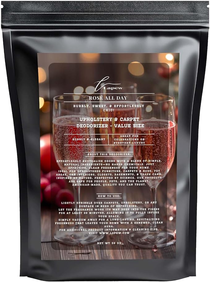 Rosé All Day Carpet Freshener Powder Refill 36 oz | Powerful Odor Eliminator by Lapew