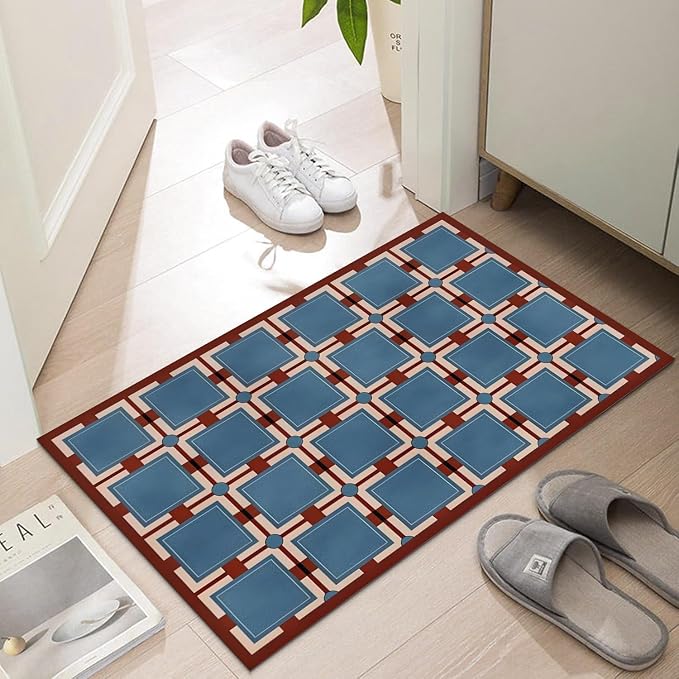 Ultra Thin Door Mat Indoor Entrance, 1/10 in Thin Door Mats by LYGLIGH