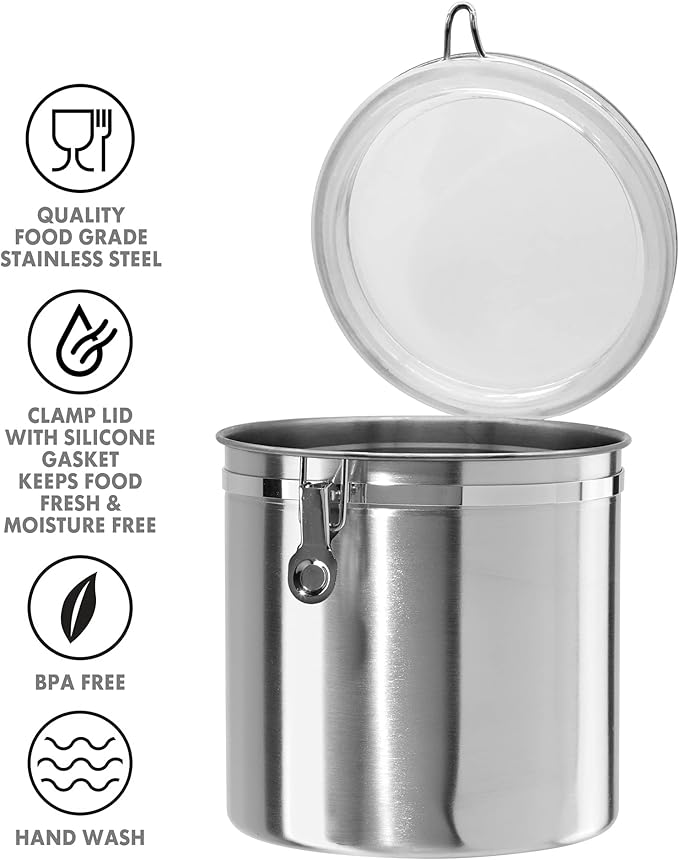 Oggi Stainless Steel Kitchen Canister 152 fl oz - Image 3