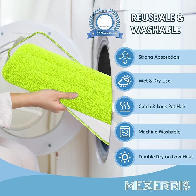 7 Count Reusable Microfiber Mop Pads - Image 4