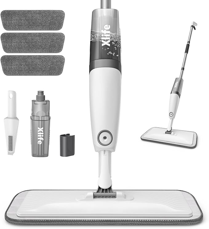Spray Mops for Floor Cleaning, Xlife Microfiber Dust Mop by XlifeHome