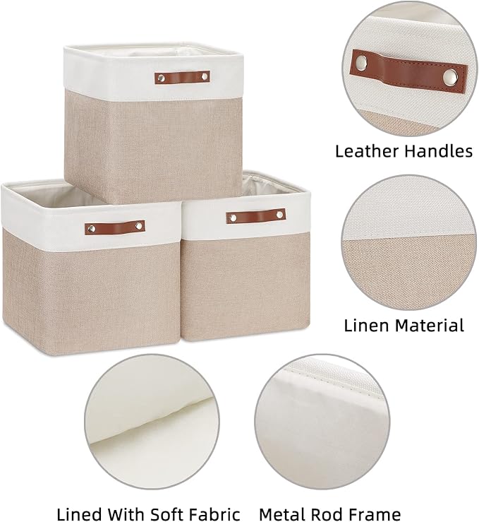 HNZIGE Cube Storage Baskets for Shelves Foldable Storage Baskets Cube Storage - Image 6