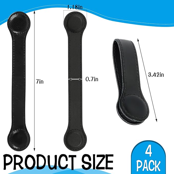 4 PCS Genuine Leather Towel Clips - Image 2