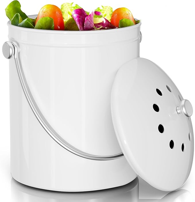 Utopia Kitchen Compost Bin for Kitchen Countertop, 1.3 Gallon Compost Bucket by UTOPIAKITCHEN