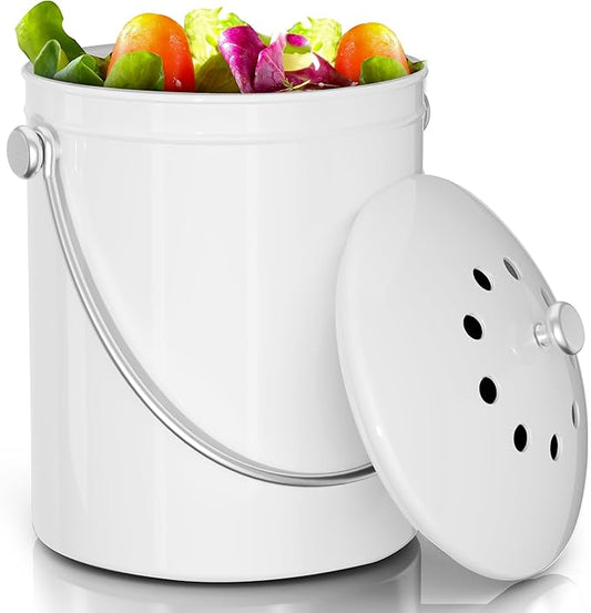 Utopia Kitchen Compost Bin for Kitchen Countertop, 1.3 Gallon Compost Bucket by UTOPIAKITCHEN
