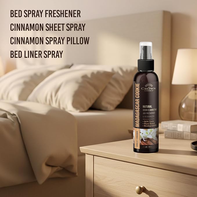 Non-Toxic Odor Eliminator, Natural Vanilla & Cinnamon Air Freshener Spray - Image 8