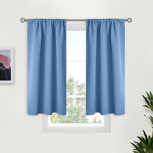 BGment Denim Blue Blackout Curtains by BGment