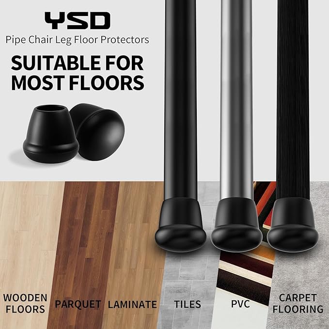 0.75 Inch Heavy Duty Rubber Chair Leg Caps - Image 5