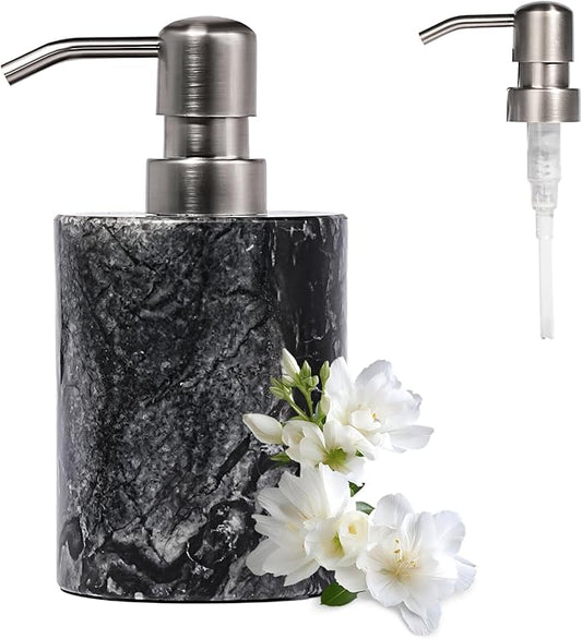 Marble Soap Dispenser with Stainless Steel Pump, 6 Ounces by Amaauto