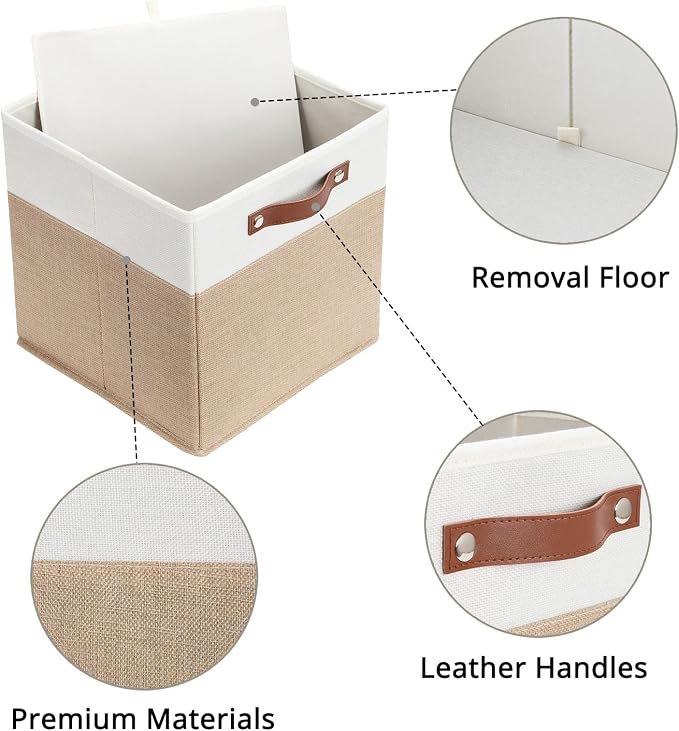 HNZIGE Fabric Storage Baskets Cubes Bins - Image 2