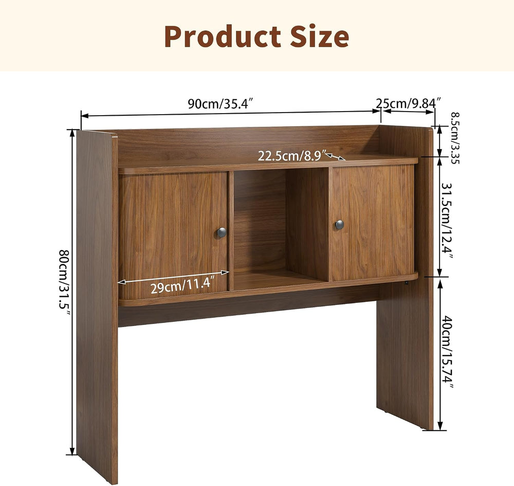 Large Microwave Stand with Storage, Mid Century Modern Over Microwave Shelf R...