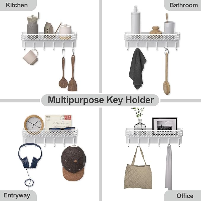 Key Holder for Wall – Decorative Stainless Steel Key Hanger - Image 6