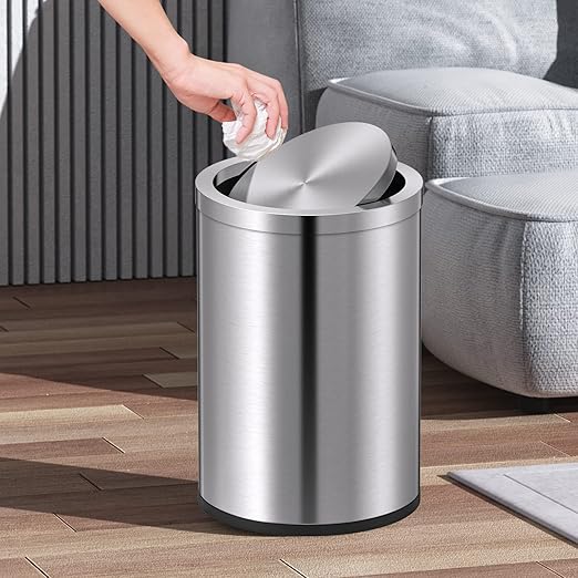 Mbillion Small Trash Can with Swing Lid 2.4 Gallons/9 Liter, Mini Trash Can - Image 3