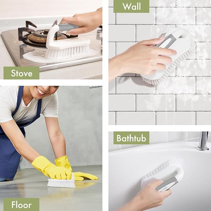 Amazer Scrub Brush for Cleaning Comfort Grip Shower Scrubber Flexible Stiff - Image 5