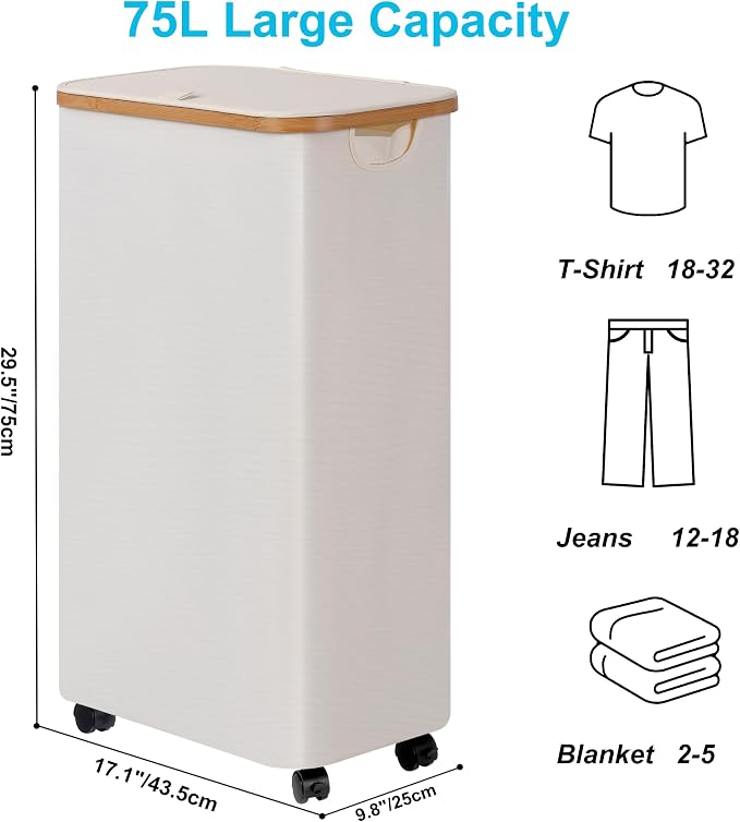 efluky Slim Laundry Basket - Image 8