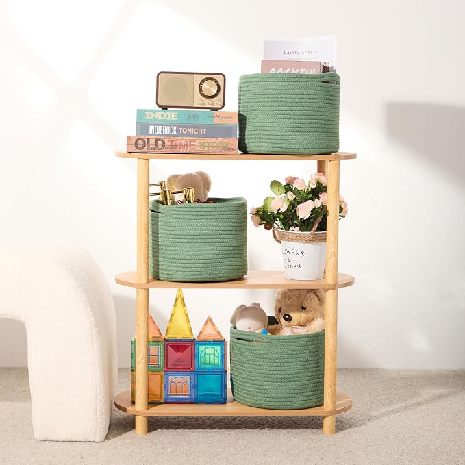 Small Basket for Organizing | Cube Shelf Closet Storage Baskets | 9.7×9.7×7.1” - Image 6