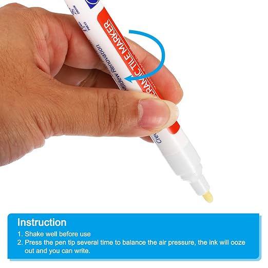 PATIKIL Grout Pen, 4 Pack White Tile Marker Waterproof Grout Sealer Pen Tile - Image 5