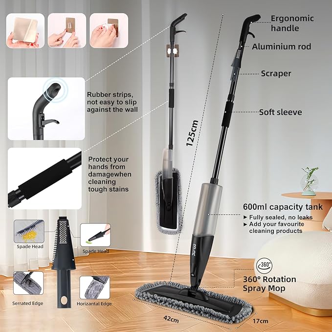 Microfiber Spray Mop for Floors Dry and Wet Mop - Image 6