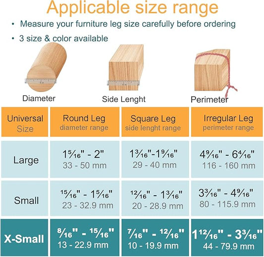 32 Pcs Chair Leg Protectors for Hardwood Floors, Silicone Felt Furniture Leg - Image 2