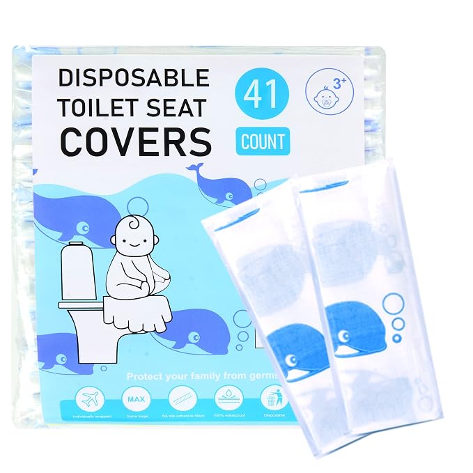 41 Pack Toilet Seat Covers Disposable, Extra Large Disposable Toilet Seat Covers - Image 7