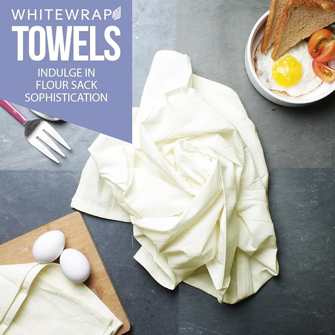 WHITEWRAP Flour Sack Towels| Tea Towel - Image 2