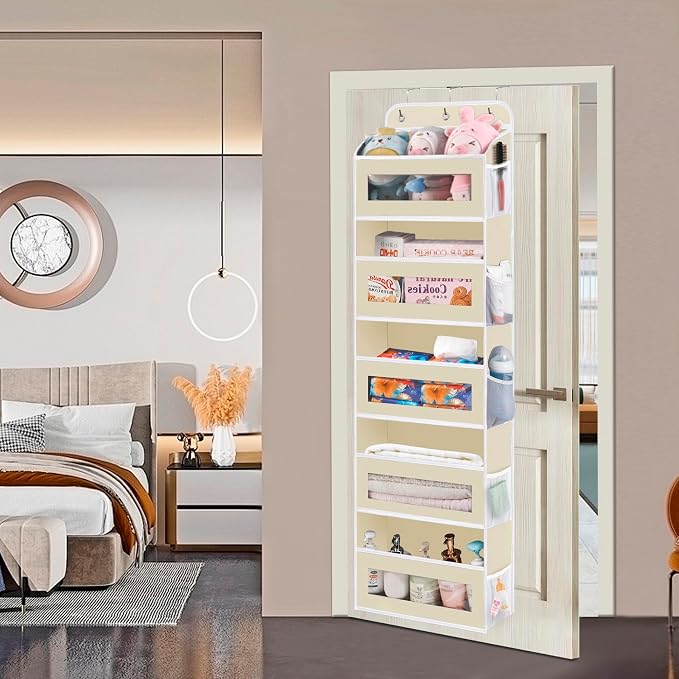 Over The Door Organizer, 5 Shelves Closet Door Hanging Organizer - Image 5