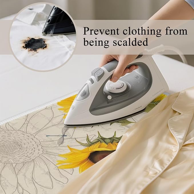 Sunflower Ironing Mat Pad for Table Portable Travel Iron Blanket Vintage - Image 5