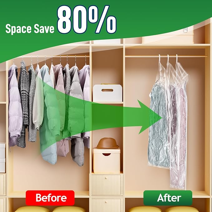 Hanging Vacuum Storage Bags For Clothes - Image 3