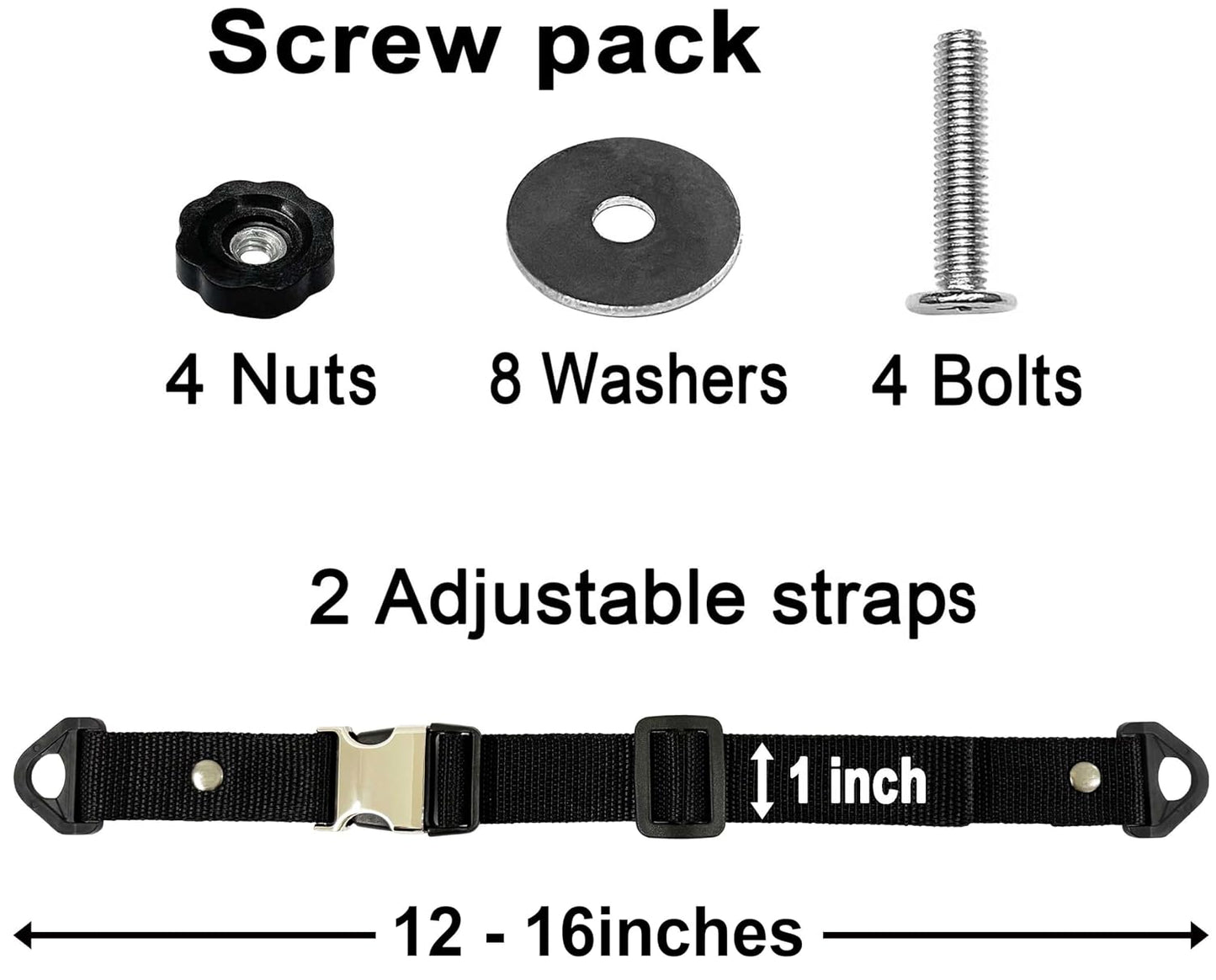 Metal Buckle Trash Can Lid Lock, Adjustable Strap Use for Locking Outdoor Waste Bin, Animals Proof Straps for Securing Garbage Can, 2 Pack