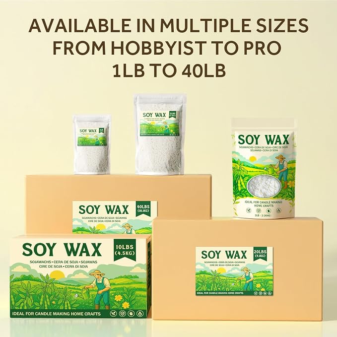 NORVENCE Soy Wax for Candle Making, Natural Soy Wax Flakes 10lb, Premium Candle - Image 8