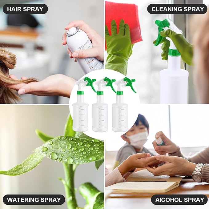 Eccliy 12 Pcs 16 Oz Plastic Spray Bottle, Adjustable Empty Reusable Sprayer - Image 6