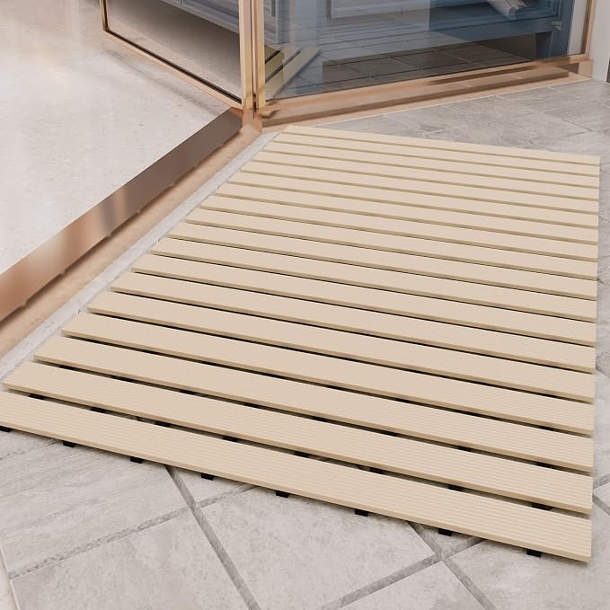 PADOOR Shower-Mat Non Slip, Heavy Duty Bathtub-Mat Curlable Quick Drain Sturdy by PADOOR