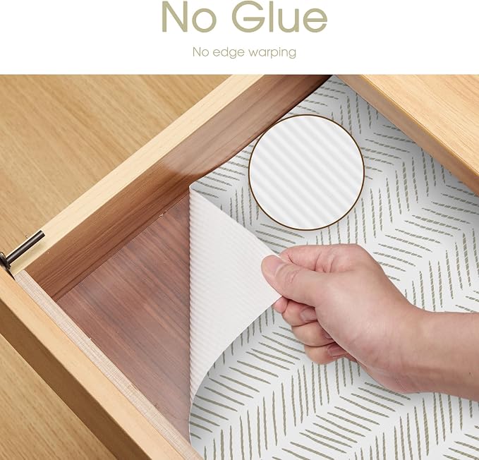 Glotoch Shelf Liners for Kitchen Cabinets, 12in x 20FT Non-Adhesive Liners for - Image 3
