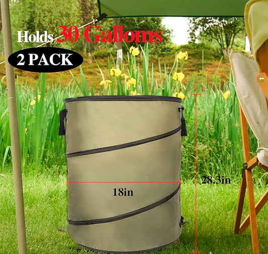 Collapsible Lawn and Leaf Bag Pop-Up Trash Can/Recycle Bin Leaf Waste Bag - Image 2