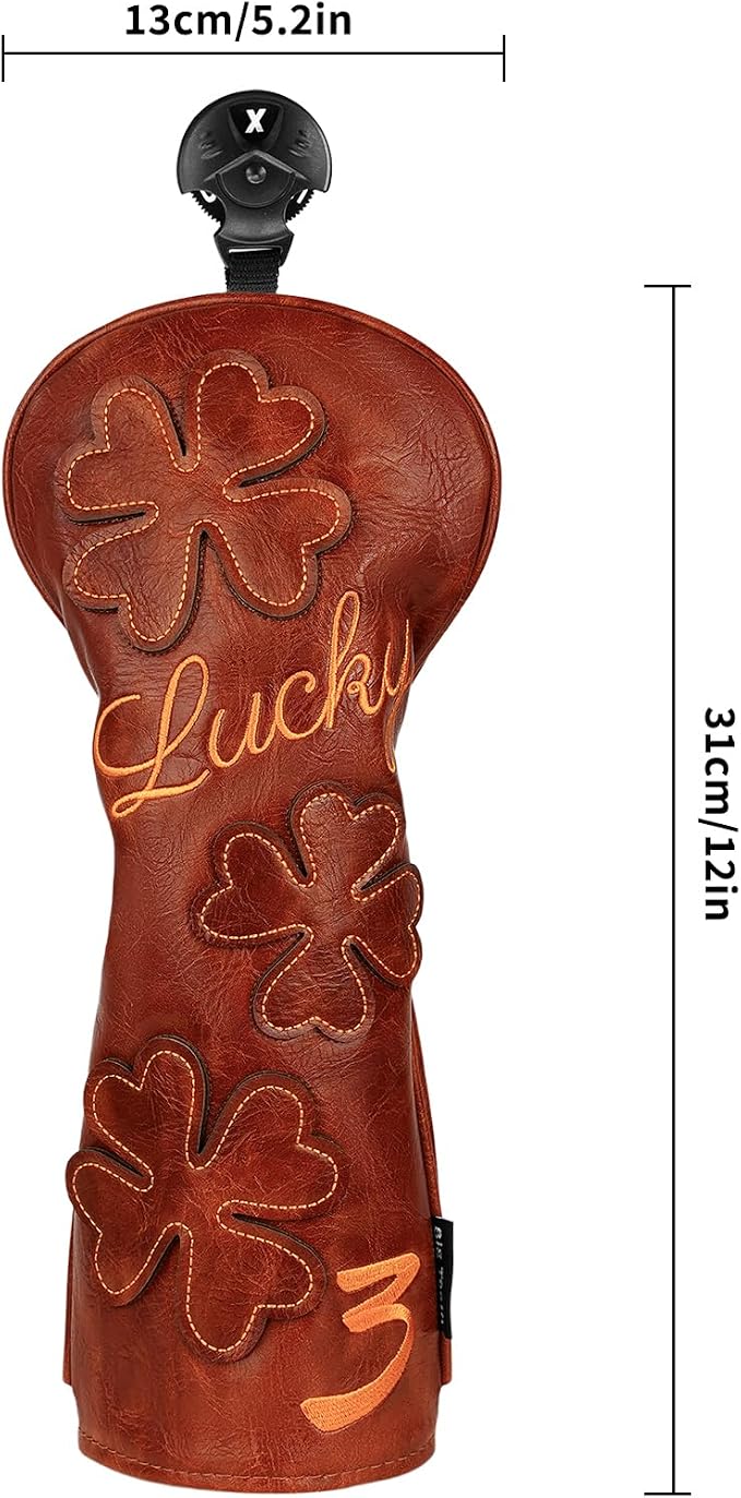 Golf Headcovers Golf Club Head Covers Four Leaf Clover Good Luck Charm - Image 9