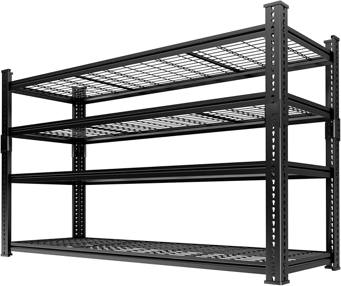 Storage Shelves Heavy Duty, 4-tier Adjustable Metal Industrial Utility Shelf