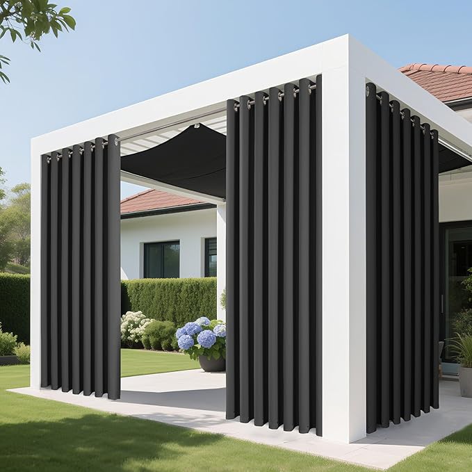 Joydeco Blackout Patio Sliding Door Curtains 90 Inches Long, Grommet Privacy - Image 4