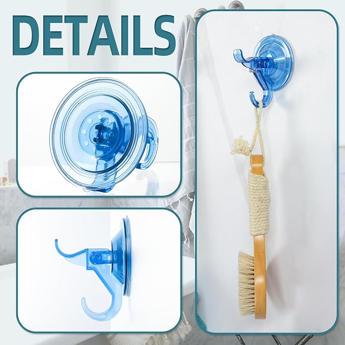 Antimbee 3 Pack Suction Hooks, Kitchen-Up to 11 lbs on Smooth Surface - Image 2