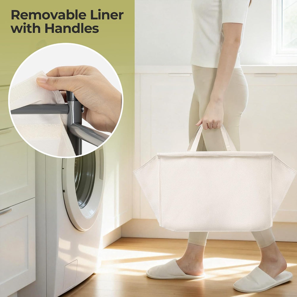 180L 4-Tier Rolling Laundry Hamper with Easy Access Removable Bag, Vertical L...