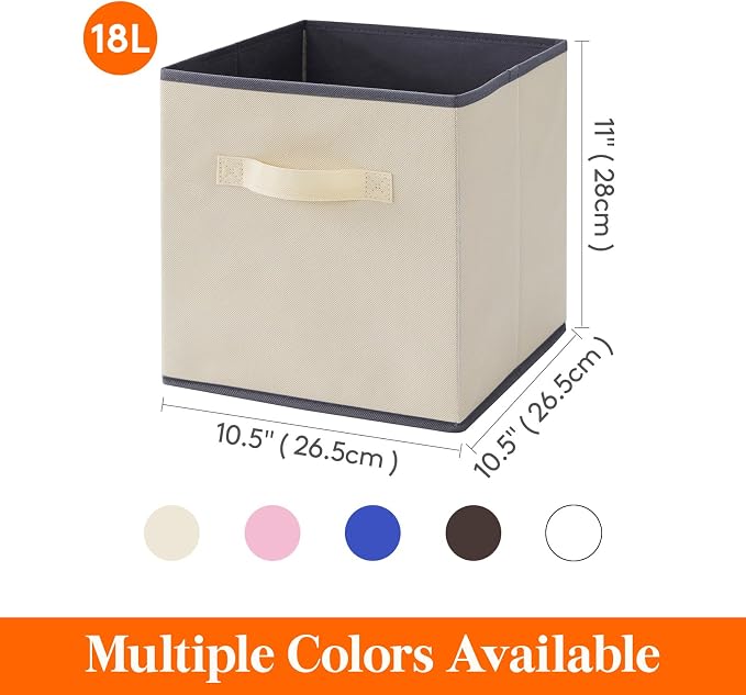 Lifewit 12 Packs Storage Cubes, 11 Inch Cube Storage Bins, Foldable Decorative - Image 5