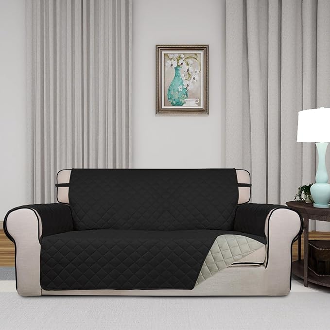 PureFit Reversible Quilted Sofa Cover, Water Resistant Slipcover Furniture - Image 2